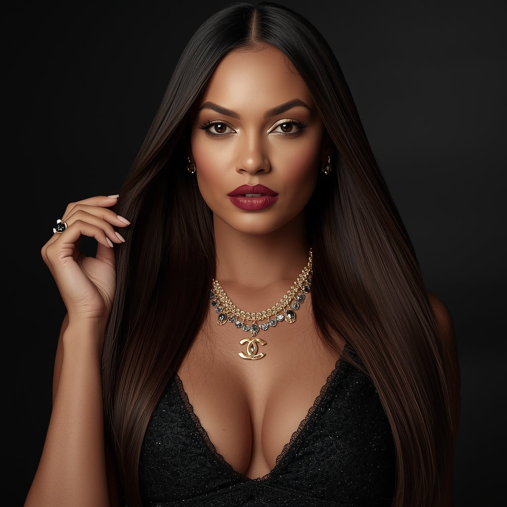 Kraljica Luxury 100% Remy Human Hair Extensions – Dark Brown, 30 inches, Straight. Includes professional install